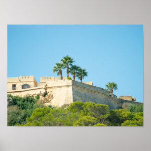 Höhen der Gozo-Citadella Poster