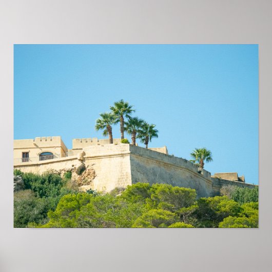 Höhen der Gozo-Citadella Poster (Vorne)