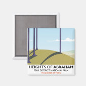 Höhen des Posters des Abraham Peak District Magnet (Vorderseite/Rückseite)