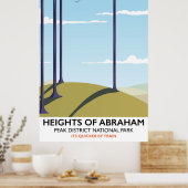 Höhen des Posters des Abraham Peak District Poster (Küche)