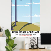 Höhen des Posters des Abraham Peak District Poster (Heimbüro)