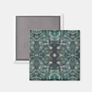 Höhen Dunkelgrüne Abstrakte Aquarell-Kunst Magnet
