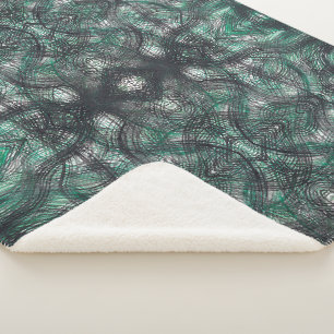Höhen Dunkelgrüne Abstrakte Aquarellkunst Sherpadecke
