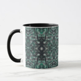 Höhen Dunkelgrüne Abstrakte Aquarellkunst Tasse