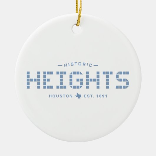 Höhen Tile, Blue Tile, Houston Heights Keramik Ornament (Vorne)