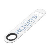 Höhen Tile, Blue Tile, Houston Heights Speed Flaschenöffner (Vorderseite Schrägansicht)