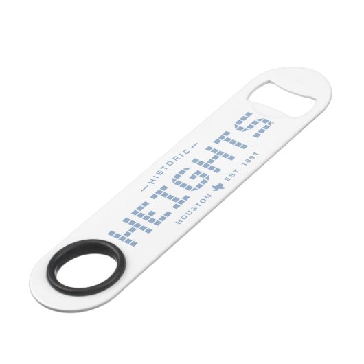 Höhen Tile, Blue Tile, Houston Heights Speed Flaschenöffner (Vorderseite Schrägansicht)