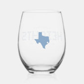 Höhen Tile, Blue Tile, Houston Heights Weinglas Ohne Stiel (Rückseite)