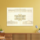 Höhen und Grundriss eines Gewächshauses, aus " Leinwanddruck (Insitu (Wohnzimmer))