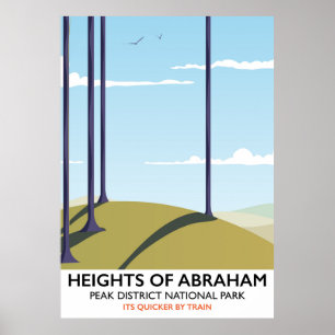 Höhen von Abraham Peak District Rail Plakat
