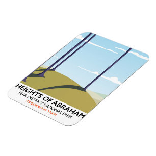 Höhen von Abraham Peak District Rail Plakat Magnet