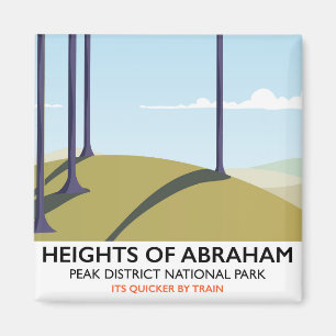 Höhen von Abraham Peak District Rail Plakat Magnet