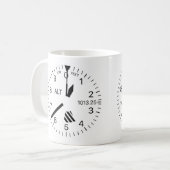 Höhenmesser für Luftfahrzeuge - Steigung und Rhein Kaffeetasse (Vorderseite Links)