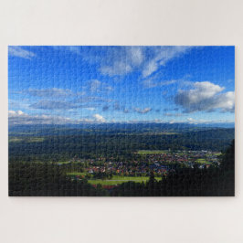 Hohenpeissenberg, Blick über Bayern, Deutschland. Puzzle