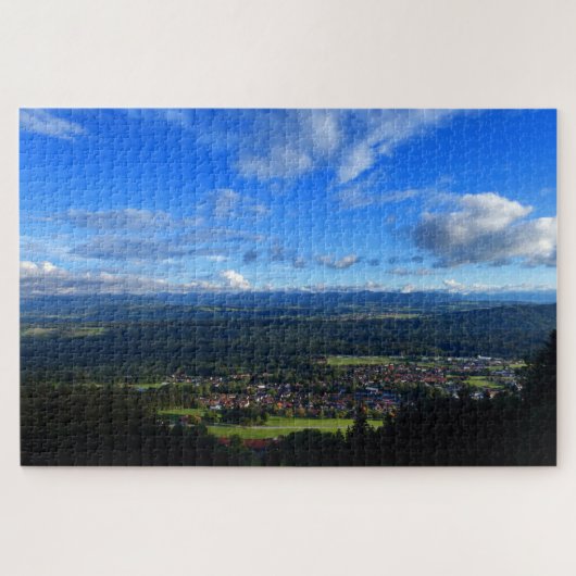 Hohenpeissenberg, Blick über Bayern, Deutschland. Puzzle (Horizontal)