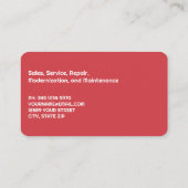 Höhenrudermechanismus Visitenkarte (Rückseite)