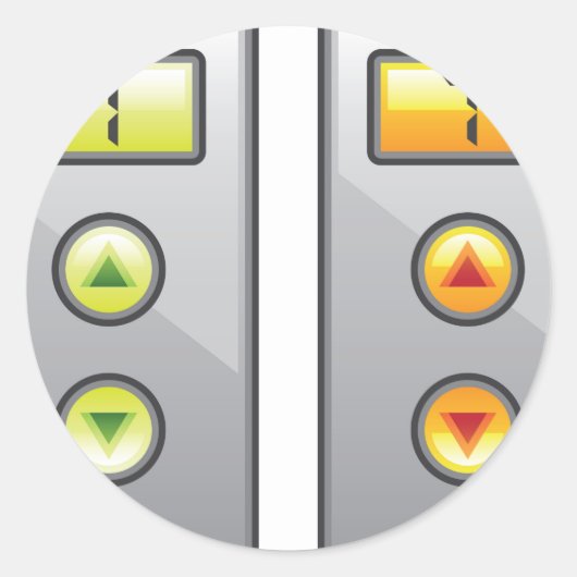 Höhenrudertasten Runder Aufkleber (Vorderseite)