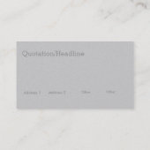 Höhenruderzeichen Visitenkarte (Rückseite)