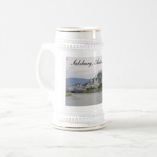 Hohensalzburg Schloss, Salzburg, Österreich Stein Bierglas (Vorderseite Links)