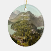 Hohenschwangau Schloss und Alpen, Bayern, Keramik Ornament (Links)