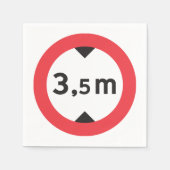 Höhenwarnpapier Napkins Serviette (Vorderseite)