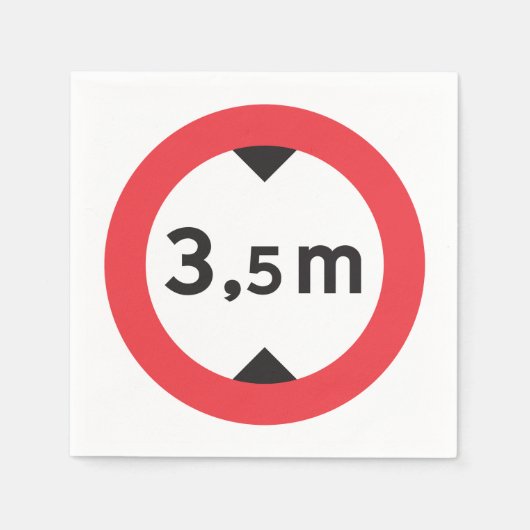 Höhenwarnpapier Napkins Serviette (Vorderseite)