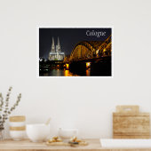 Hohenzollern Bridge, Cologne Cathedral, Rhine Poster (Küche)