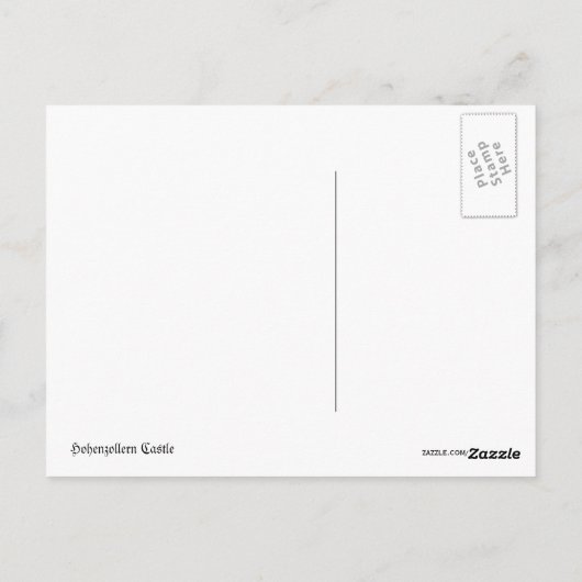 Hohenzollern Castle Postkarte (Rückseite)