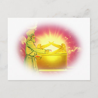Hohepriester appliziert Blut Postkarte