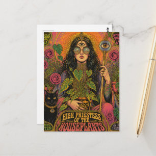 Hohepriesterin der Zimmerpflanzen Postkarte