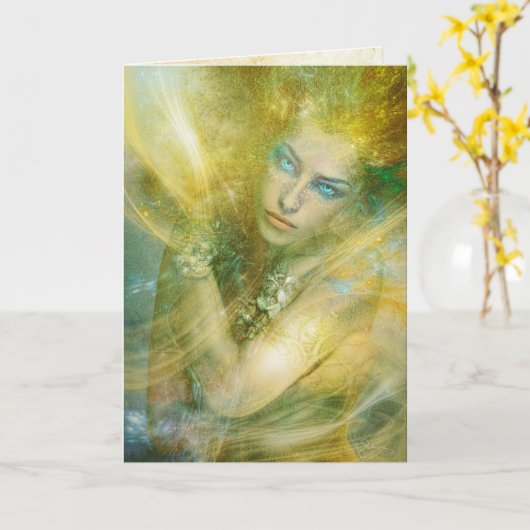 Hohepriesterin des Winds Karte (Gelbe Blume)