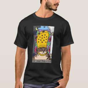 Hohepriesterin Katze Tarotkarte T-Shirt