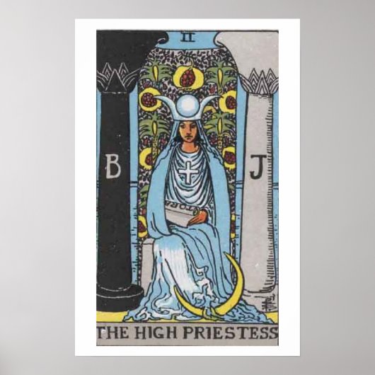Hohepriesterin Tarot Karte Poster (Vorne)