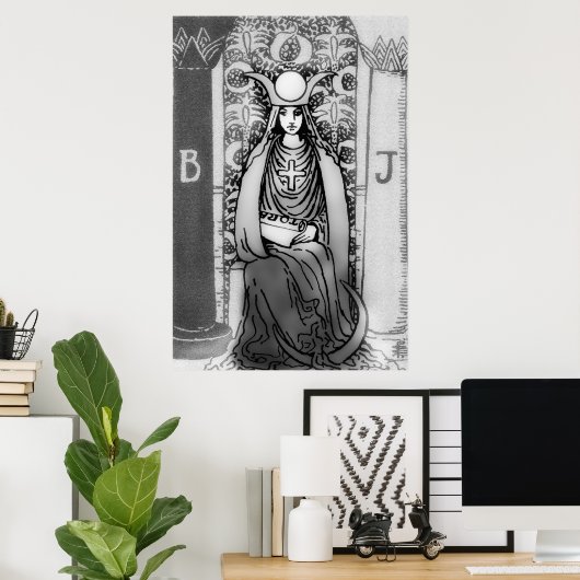 Hohepriesterin-Tarot Poster (Heimbüro)