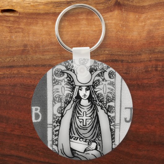 Hohepriesterin-Tarot Schlüsselanhänger (Vorderseite)