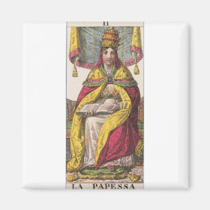 Hohepriesterin Vintage Tarot Magnet