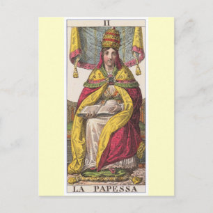 Hohepriesterin Vintage Tarot Postkarte