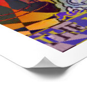 Hohepriesterkarte Tarot Psychedelisches Poster (Ecke)