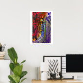 Hohepriesterkarte Tarot Psychedelisches Poster (Heimbüro)