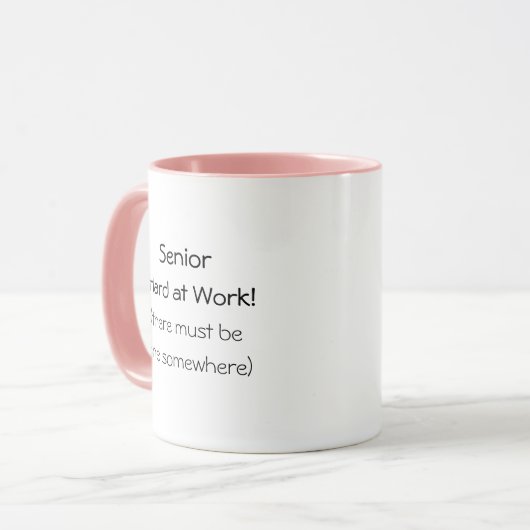 Höhepunkt bei der Arbeit Funny Quote Coffee Tasse (Vorderseite Links)