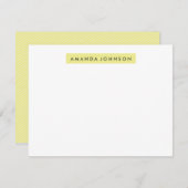 Höhepunkt der A2 Stationery - Lemon Gelb Mitteilungskarte (Vorne/Hinten)