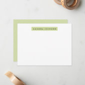 Höhepunkt der A2-Stationery - Sage Green Mitteilungskarte (Vorderseite/Rückseite Beispiel)