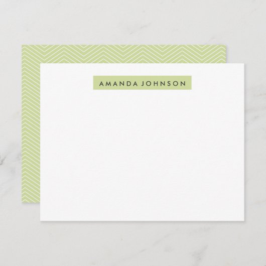 Höhepunkt der A2-Stationery - Sage Green Mitteilungskarte (Vorne/Hinten)