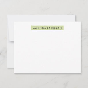 Höhepunkt der A2-Stationery - Sage Green Mitteilungskarte