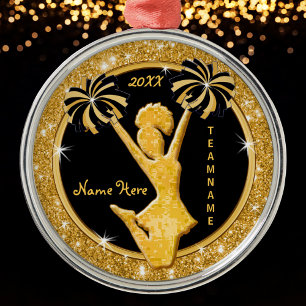 Höhepunkte Weihnachtsschmuck, Schwarz und Gold Ornament Aus Metall