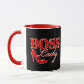 Hoher Absatz Chef-Damen-Red Tasse (Links)