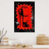Hoher Absatz im Himmelspopster Poster (Küche)