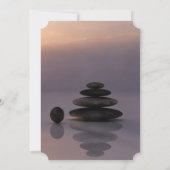 Hoher Absatz, Weinglas, Zen-Steine-Rente-Party Einladung (Rückseite)