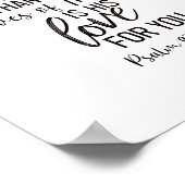 Höher als die Waves Bible Verse Wall Art Black Poster (Ecke)