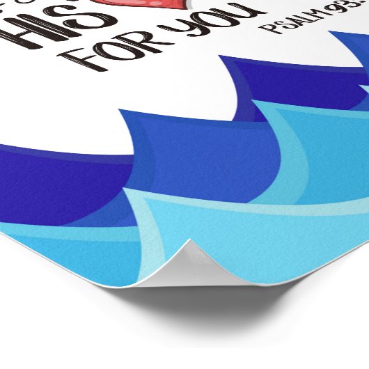 Höher als die Waves Bible Verse Wall Art Poster (Ecke)